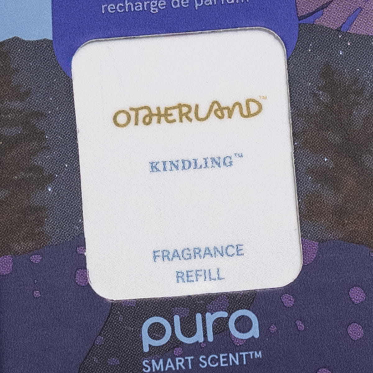 Otherland Kindling fragrance refill on a pura Smart Scent background