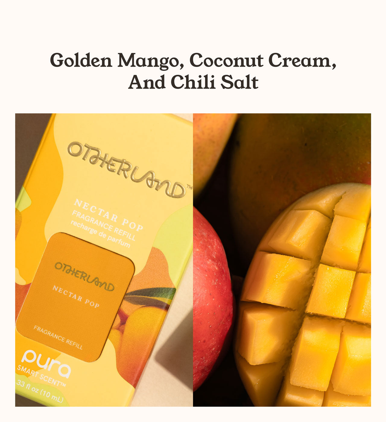 Otherland Nectar Pop fragrance refill with mango, coconut, and chili salt elements.