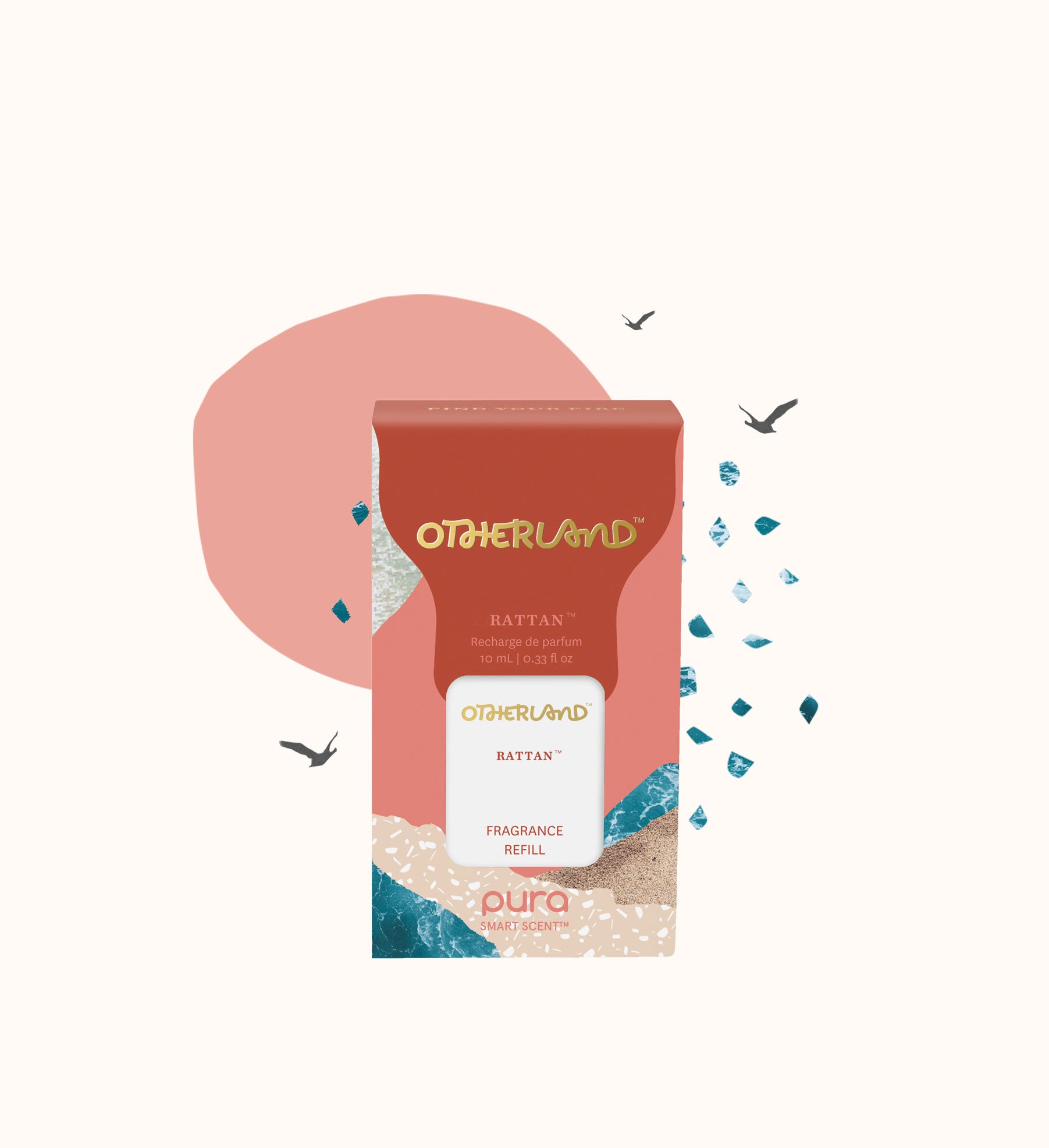 Otherland Batura fragrance refill packaging on a white background with decorative elements.